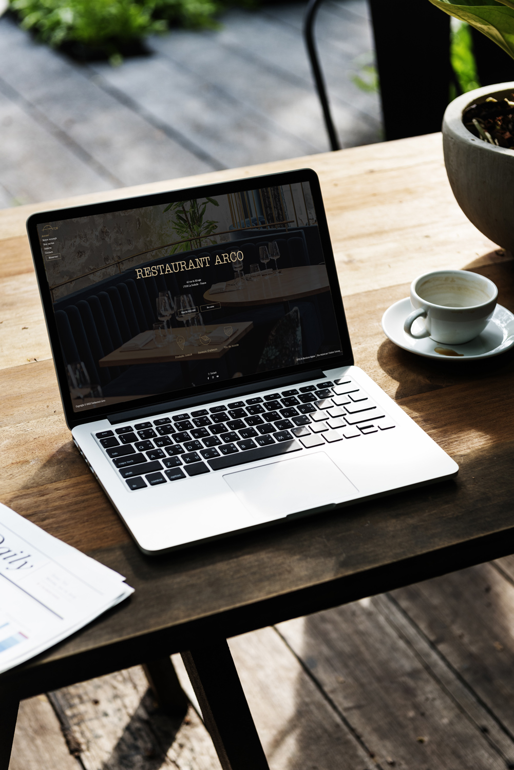 Agence Web design pour la création de site Internet de restaurant. Réalisation du site du restaurant Arco à La Rochelle