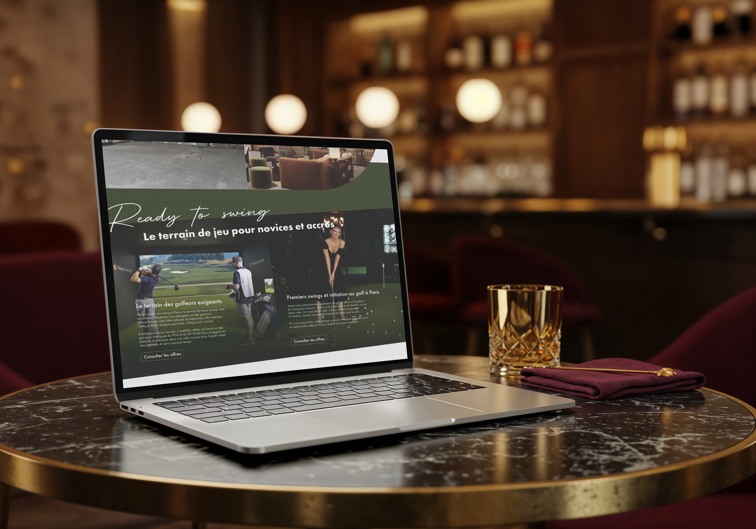 Création et développement du site Internet du loft 53, un golf Indoor à Paris 13